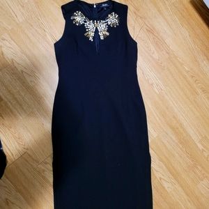 Lulu's Black Dress Sequin Neckline Large